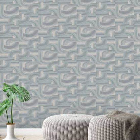 Industrial Charcoal Concrete wallpaper in luxury office reception Dubai